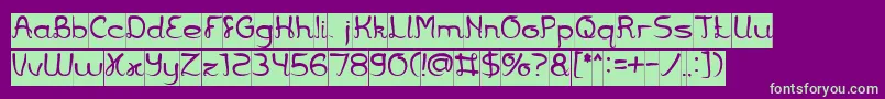 Jazz Music Inverse Font – Green Fonts on Purple Background