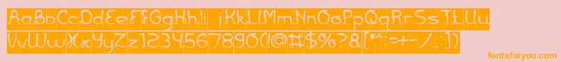 Jazz Music Inverse-Schriftart – Orangefarbene Schriften auf rosa Hintergrund