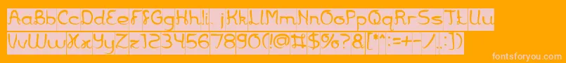 Jazz Music Inverse Font – Pink Fonts on Orange Background