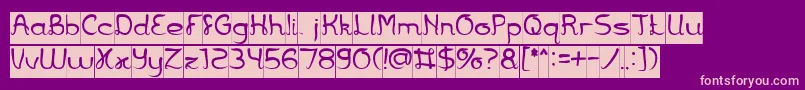 Jazz Music Inverse Font – Pink Fonts on Purple Background