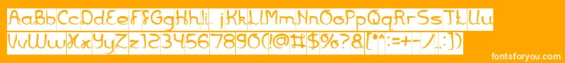 Jazz Music Inverse Font – White Fonts on Orange Background