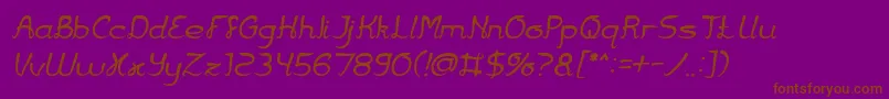 Jazz Music Italic Font – Brown Fonts on Purple Background