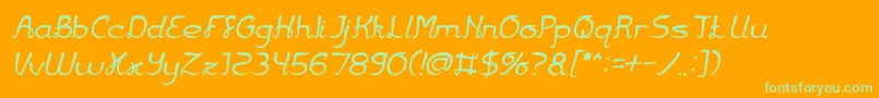 Jazz Music Italic Font – Green Fonts on Orange Background