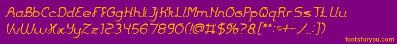 Jazz Music Italic Font – Orange Fonts on Purple Background
