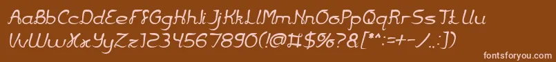 Jazz Music Italic Font – Pink Fonts on Brown Background