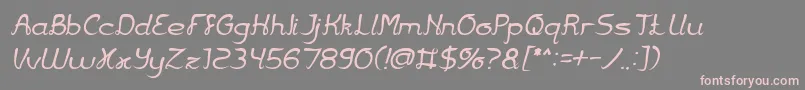Jazz Music Italic Font – Pink Fonts on Gray Background