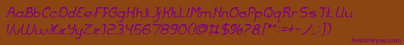 fuente Jazz Music Italic – Fuentes Moradas Sobre Fondo Marrón