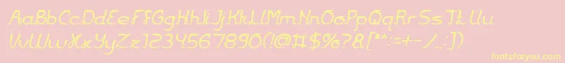Jazz Music Italic Font – Yellow Fonts on Pink Background