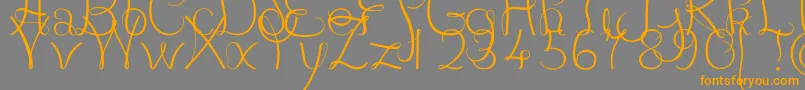 fuente JBCourbes Regular – Fuentes Naranjas Sobre Fondo Gris