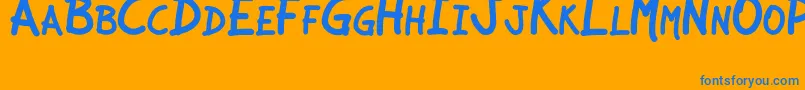 JCAguirreP   Libre Font – Blue Fonts on Orange Background