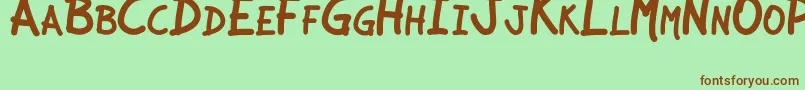 JCAguirreP   Libre Font – Brown Fonts on Green Background