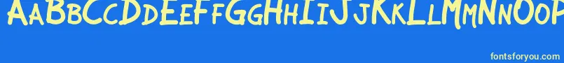 JCAguirreP   Libre Font – Yellow Fonts on Blue Background