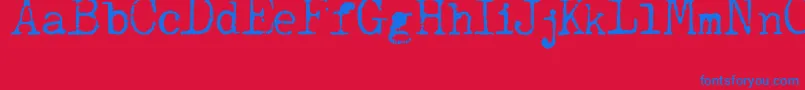 JCAguirrep   Old Type Font – Blue Fonts on Red Background