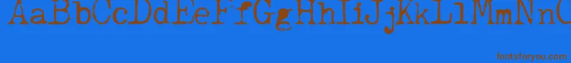JCAguirrep   Old Type Font – Brown Fonts on Blue Background