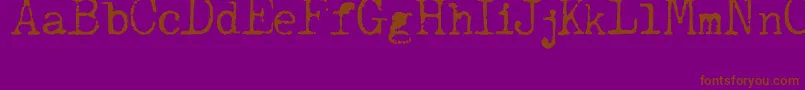 JCAguirrep   Old Type Font – Brown Fonts on Purple Background