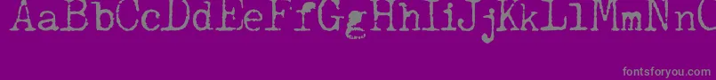 フォントJCAguirrep   Old Type – 紫の背景に灰色の文字