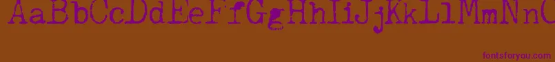 Шрифт JCAguirrep   Old Type – фиолетовые шрифты на коричневом фоне