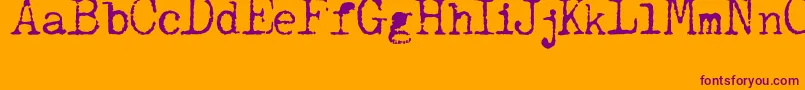 JCAguirrep   Old Type Font – Purple Fonts on Orange Background