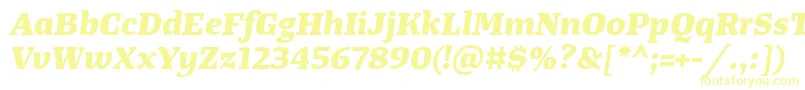 TangerserifwideExtrabolditalic Font – Yellow Fonts