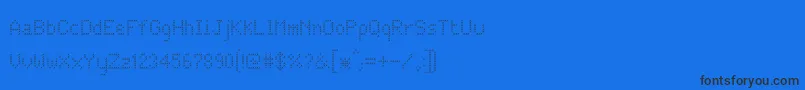 フォントjd arrowup – 黒い文字の青い背景