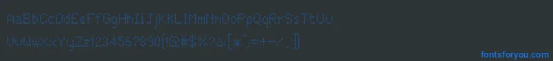 フォントjd arrowup – 黒い背景に青い文字