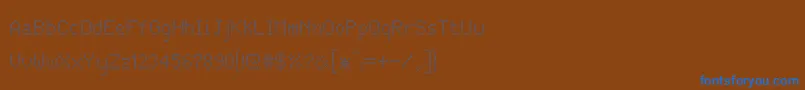 フォントjd arrowup – 茶色の背景に青い文字