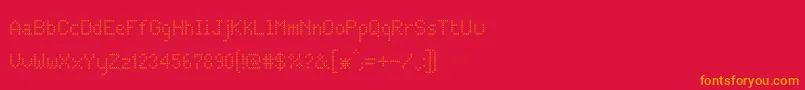 jd arrowup Font – Orange Fonts on Red Background