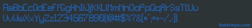 jd bagues Font – Blue Fonts on Black Background