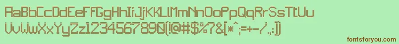 jd bagues Font – Brown Fonts on Green Background