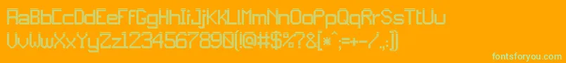 jd bagues Font – Green Fonts on Orange Background