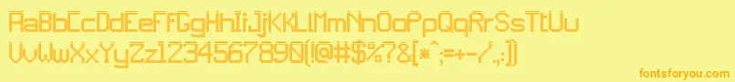 jd bagues Font – Orange Fonts on Yellow Background