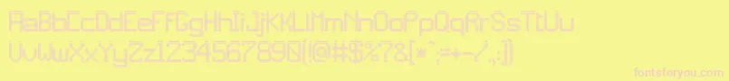 jd bagues Font – Pink Fonts on Yellow Background