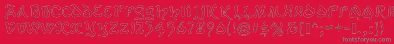 jd belt Font – Gray Fonts on Red Background