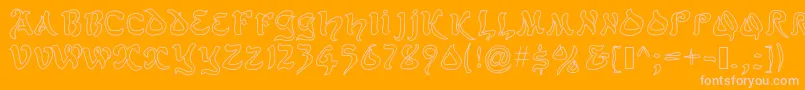 jd belt Font – Pink Fonts on Orange Background