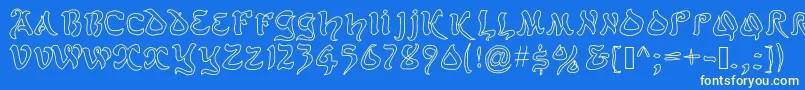 jd belt Font – Yellow Fonts on Blue Background