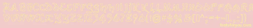 jd belt Font – Yellow Fonts on Pink Background