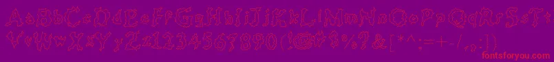 fuente jd cereus – Fuentes Rojas Sobre Fondo Morado