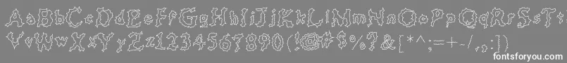 フォントjd cereus – 灰色の背景に白い文字
