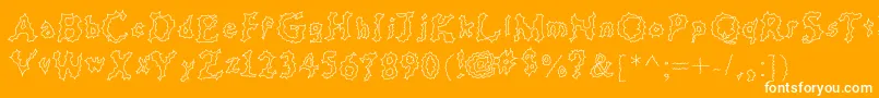 jd cereus Font – White Fonts on Orange Background