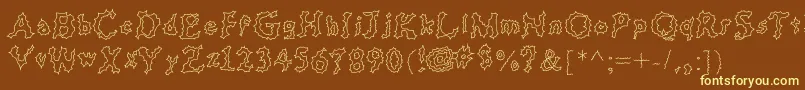 jd cereus Font – Yellow Fonts on Brown Background