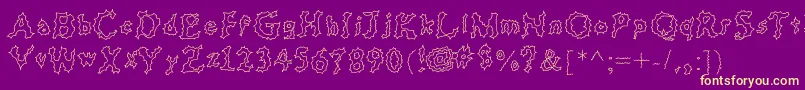 Шрифт jd cereus – жёлтые шрифты на фиолетовом фоне