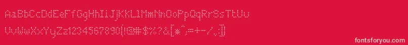 jd cloverleaf Font – Pink Fonts on Red Background