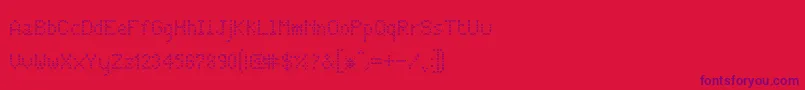 jd cloverleaf Font – Purple Fonts on Red Background