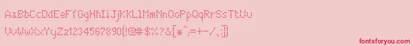 jd cloverleaf Font – Red Fonts on Pink Background