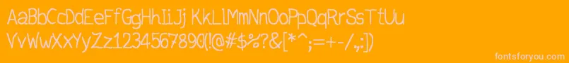 jd daring Font – Pink Fonts on Orange Background