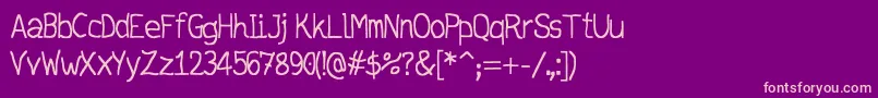 jd daring Font – Pink Fonts on Purple Background