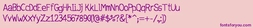 jd daring Font – Purple Fonts on Pink Background
