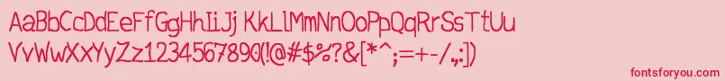 jd daring Font – Red Fonts on Pink Background