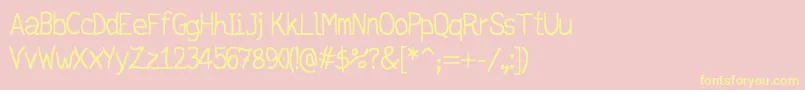 jd daring Font – Yellow Fonts on Pink Background