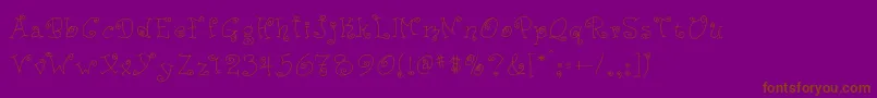 jd ducky Font – Brown Fonts on Purple Background